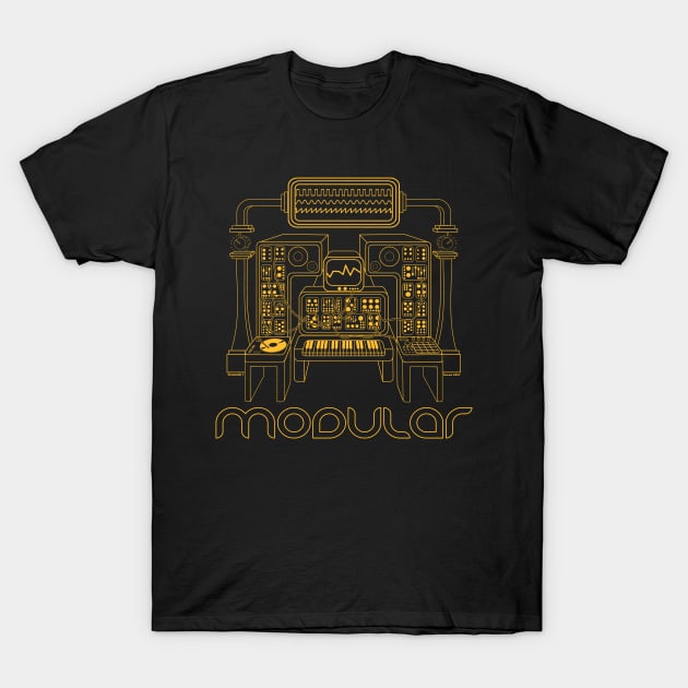 Modular Synthesizer Electronic Musician T-Shirt by Mewzeek_T